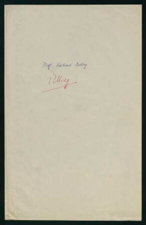 Korrespondenz mit Prof. Gerhard Delling (1930-1937)