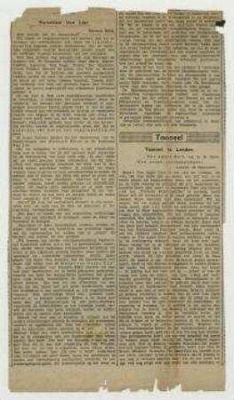 Kunstzaal Hannah Höch. Rezension der Ausstellung von Hannah Höch im Kunstzaal Van Lier, Amsterdam, 28. September - 18. Oktober 1929. [unvollständig]