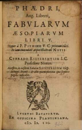 Fabularum Aesopiarum libri V