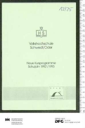 Programm Jahr 1992/1993