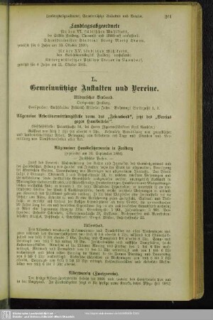 L. Gemeinnützige Anstalten und Vereine