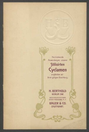 Stilisierte Cyclamen-Ornamente, Sommerheft Mai-Juni 1901