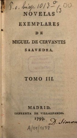 Novelas Exemplares De Miguel De Cervantes Saavedra, 3