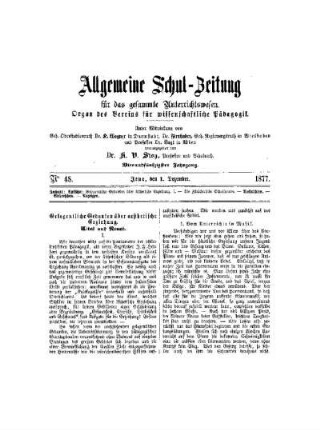 Gelegentliche Gedanken über aesthetische Erziehung. Altes und Neues