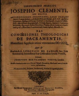 Has conclusiones theol. de sacramentis