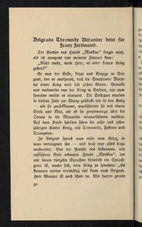 30-48, Princip - An die Front