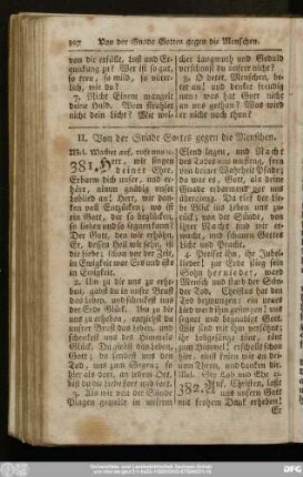 II. Von der Gnade Gottes gegen die Menschen.