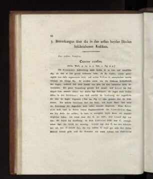 3. Bemerkungen über die in den ersten beyden Bänden beschriebenen Krabben.