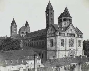 Speyer, Dom : Speyer. Dom St. Maria und St. Stephan. Gesamtansicht von Nordwesten
