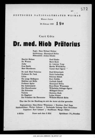 Dr. med. Hiob Präterius