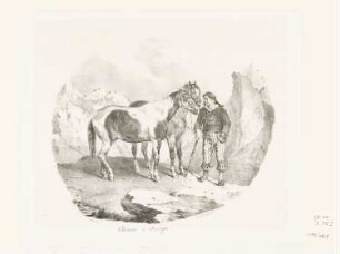Chevaux d’Auvergne, Blatt 2 der Folge "Etudes de Chevaux Lithographies"