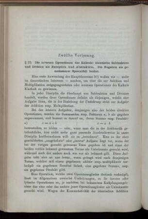 Zwölfte Vorlesung [§§ 23-24]