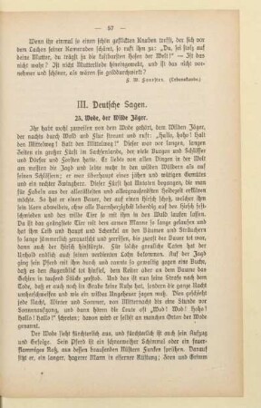 III. Deutsche Sagen