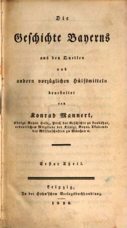 Die Geschichte Bayerns, 1