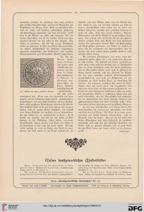 Unsere kunstgewerblichen Musterblätter