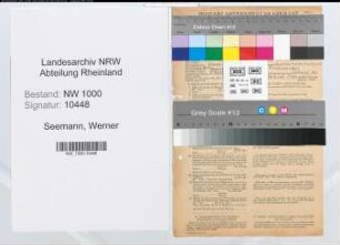 Entnazifizierung Werner Seemann, geb. 10.04.1906 (Rechtsanwalt)