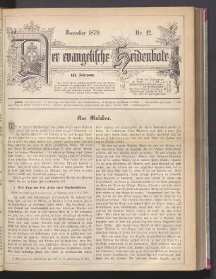 Nr. 12. Dezember 1879
