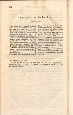 Angezeigte Schriften.