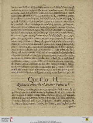 Quaestio II