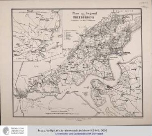 Plan der Gegend von Friedericia [Fredericia]. Autograph.von W.Liebenow. 2.Aufl. Berlin: Schropp, [1864]