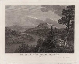 Ansicht der Festung Königstein in der Sächsischen Schweiz, Kupferstich, um 1815