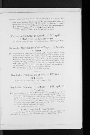 Wendischer Städtetag zu Lübeck. - 1514 April 23.