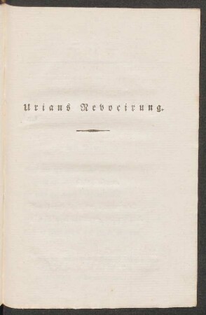 Urians Revocirung.