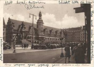 Leipzig: Marktplatz m. altem Rathaus