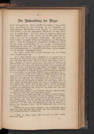 Die Behandlung der Neger
