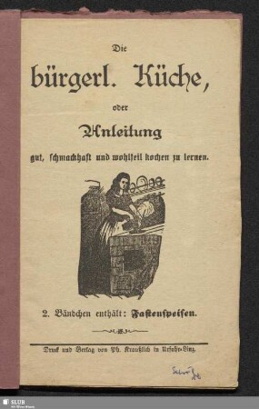 2. Bändchen: Fastenspeisen