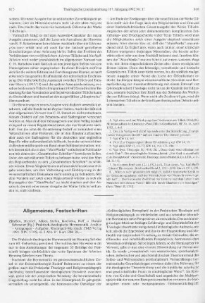 815-819 [Rezension] Praktisch-theologische Hermeneutik