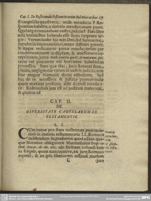Caput II. De Diversitate Cautelarum In Testamentis