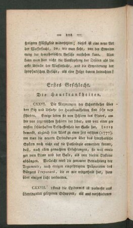 Erstes Geschlecht. Die Hautkrankheiten