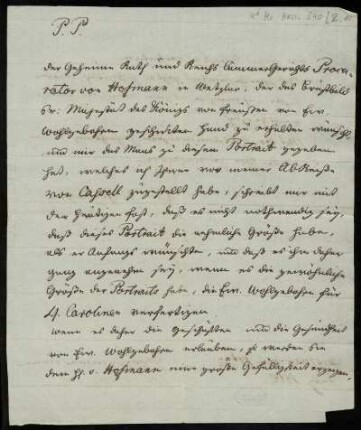 Brief von Wittgenstein an Wilhelm Boettner