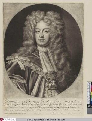 Illustrissimus Princeps Jacobus Dux Ormondiae