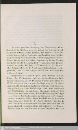 Mitteilungen aus der Geschichte der Realschule mit Progymnasium zu Stollberg in dem ersten Vierteljahrhundert ihres Bestehens