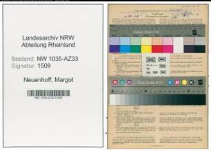Entnazifizierung Margot Neuenhoff , geb. 28.03.1922 (Kaufmaennische Angestellte)