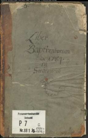 Kirchenbuchduplikate der Katholischen Gemeinde Suderwich (GHT 1784-1809). (Gemeinde: Suderwich, kath. Gemeinde)