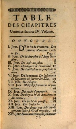 Pensées Ou Reflexions Chrétiennes Pour Tous Les Jours De L'Année, 4. Contenant les mois de Juillet, d'Octobre, de Novembre, & de Decembre