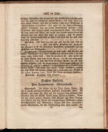 Sechster Auftritt. Der Hauptmann. Sittenhold.
