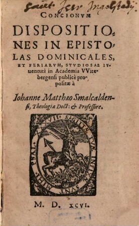 Concionum dispositiones in epistolas dominicales ...