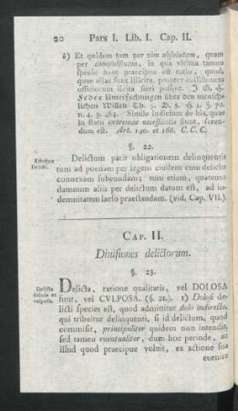 Cap. II. Divisiones delictorum