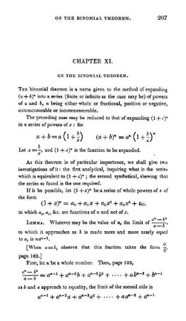 Chapter XI. On the Binominal Theorem.