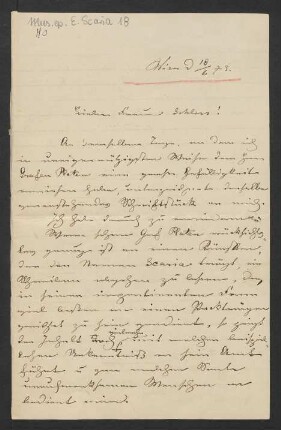 Brief an Max Schloß : 18.06.1873