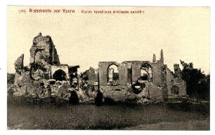 Nummerierte Kriegs-Erinnerungs-Karte: Nr. 26: Bixschoote vor Ypern