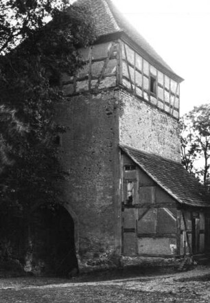 Bad Düben, Burg, Torturm, Hofansicht