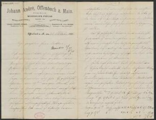 Brief an Ludwig Strecker  an B. Schott's Söhne : 31.10.1888