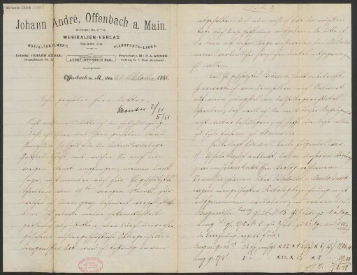 Brief an Ludwig Strecker <senior> an B. Schott's Söhne : 31.10.1888