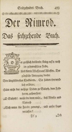 Das sechzehende Buch.