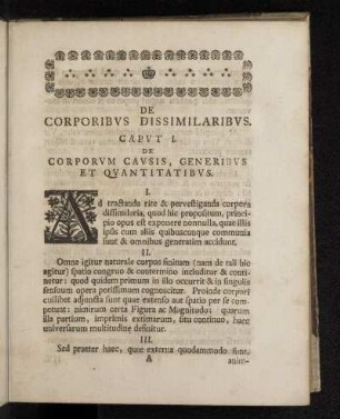 Capvt I. De Corporvm Cavsis, Generibvs Et Quantitatibvs.